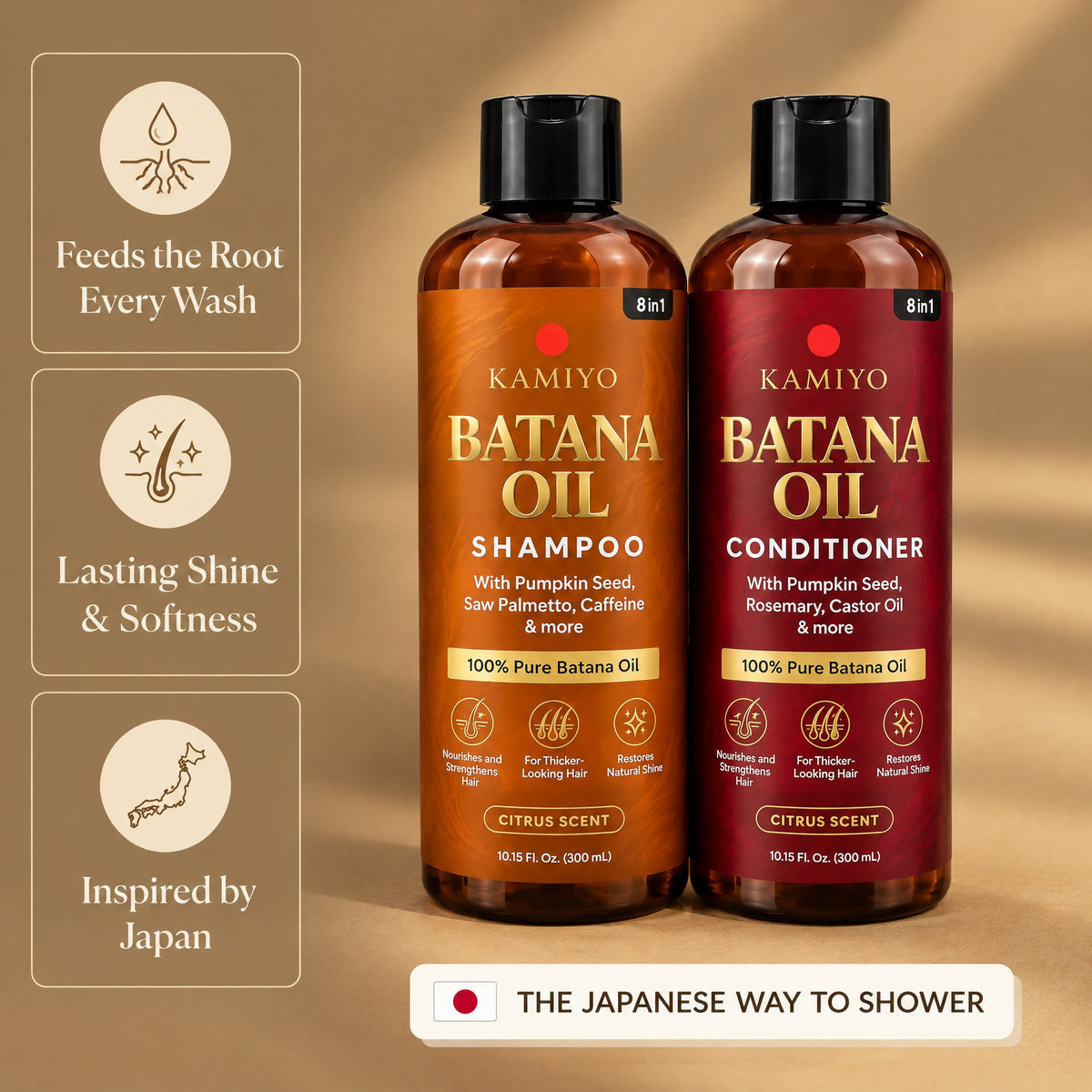 Kamiyo Batana Oil Shower Set, the Japanese way to shower