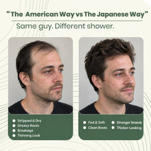 Kamiyo Batana Oil Shower Set, the American way vs the Japanese way